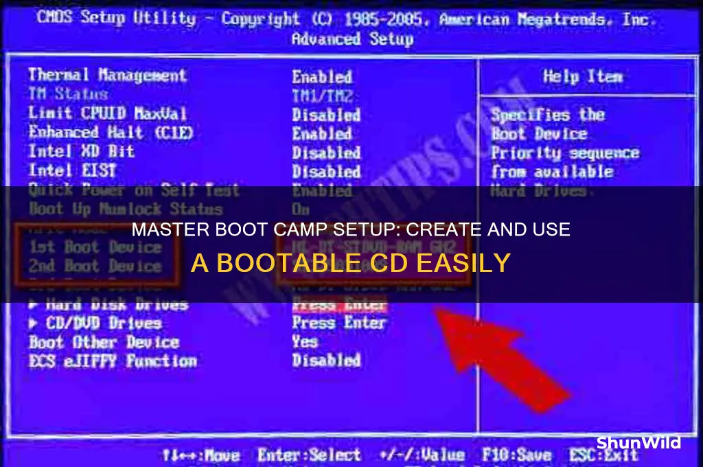 how to boot camp with a bootable cd
