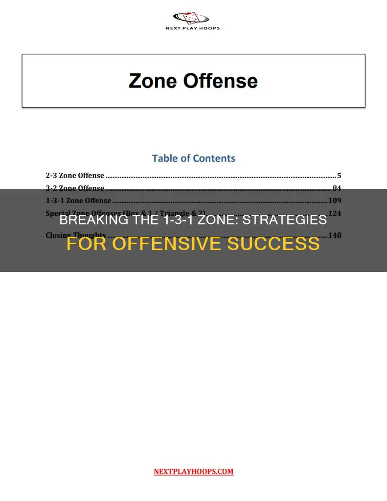 how to break a 1-3-1 zone defense in basketball