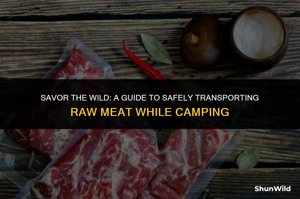 how to bring raw meat camping