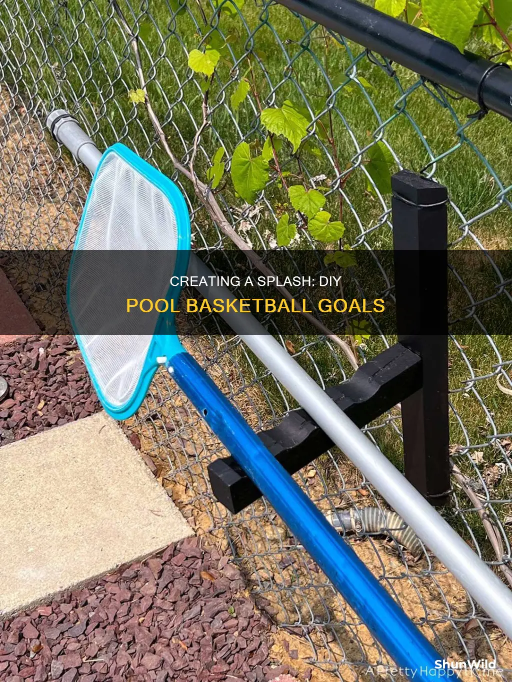 how to build a pool basketball goal