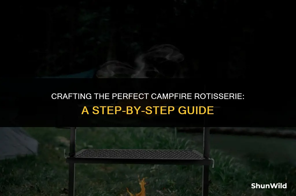 how to build camp fire rotisserie
