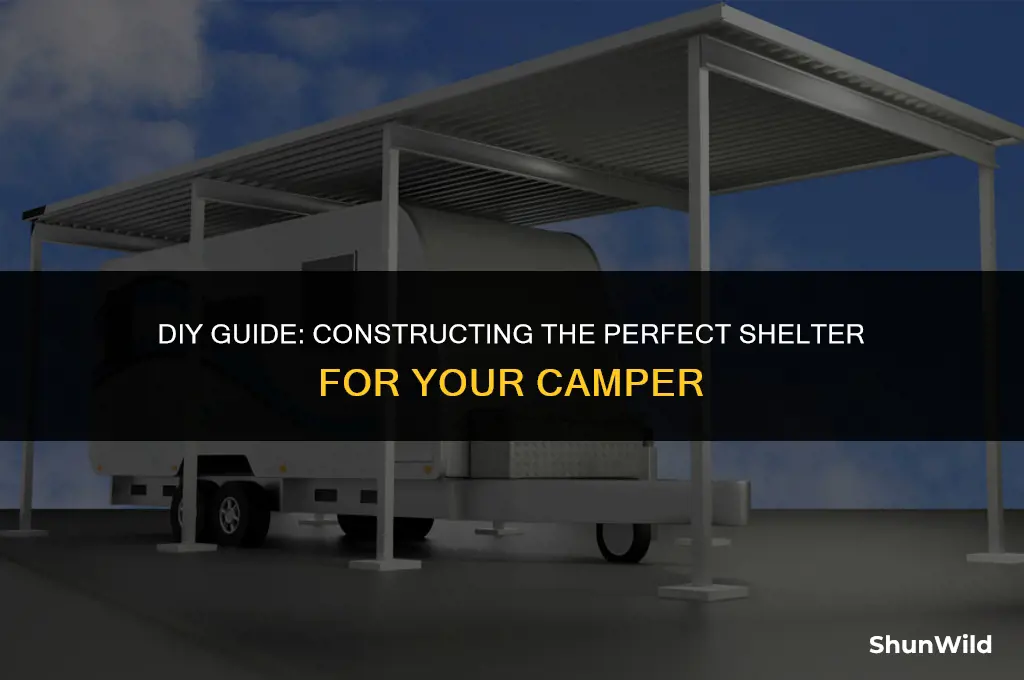 how to build shelter over camper