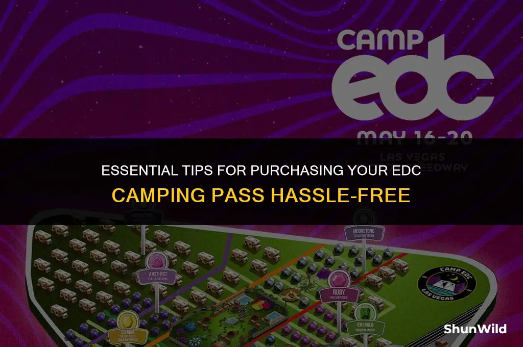 how to buy edc camping pass