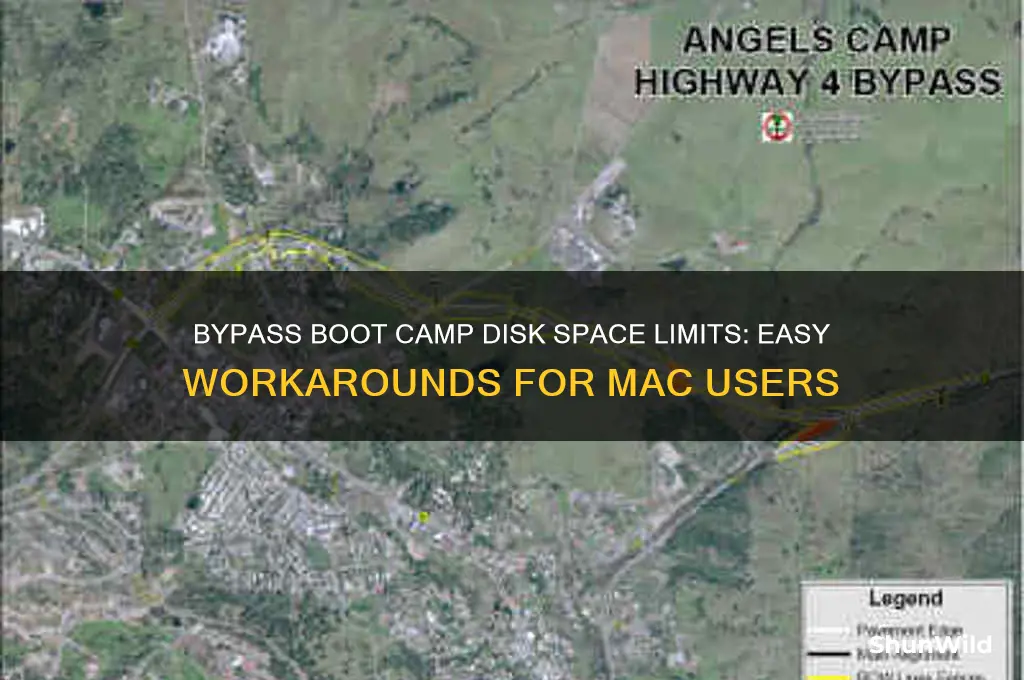 how to bypass boot camp disk space requirement