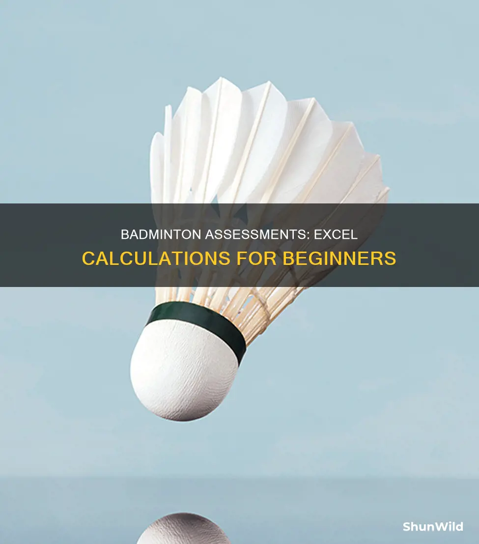 how to calculate badminton assessments on excel