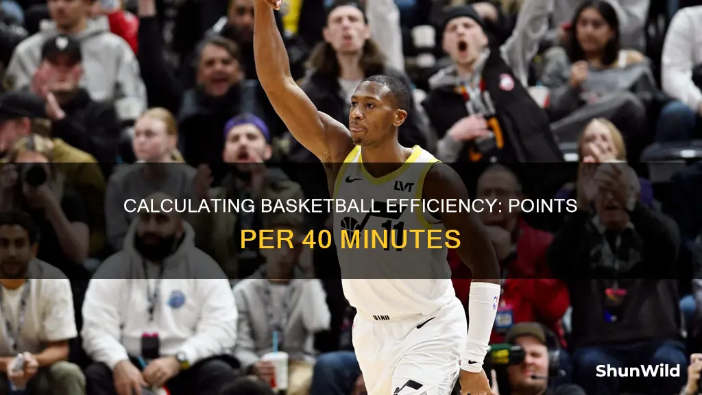how to calcullate points per 40 min in basketball