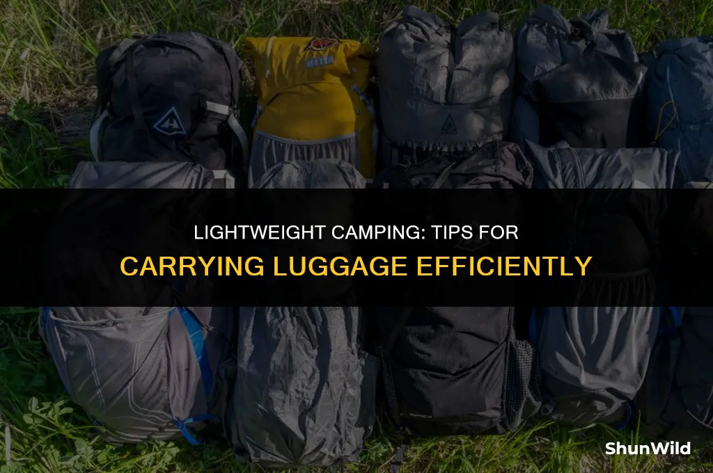 how to camp and carry luggage