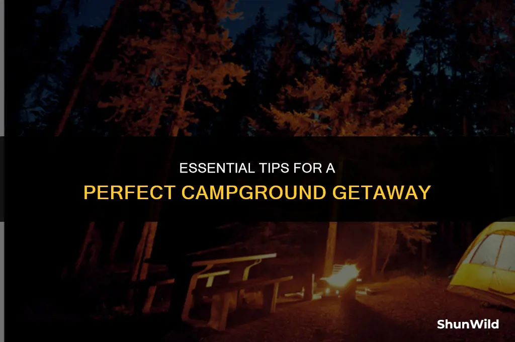 how to camp at a campground