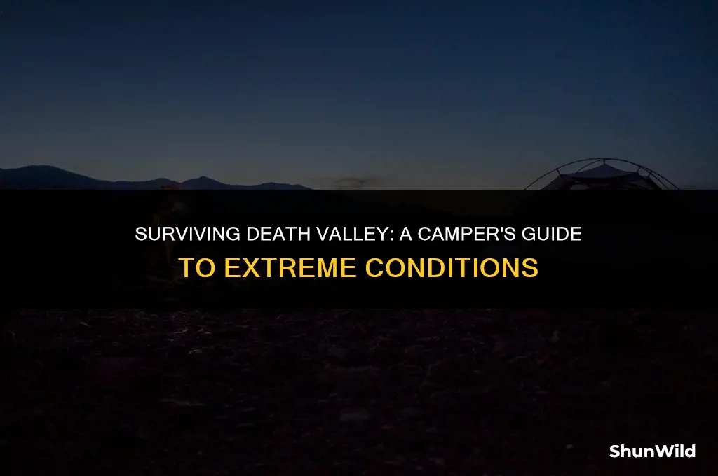 how to camp in death valley