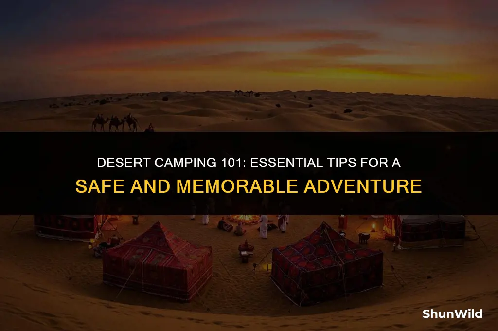 how to camp in the desert