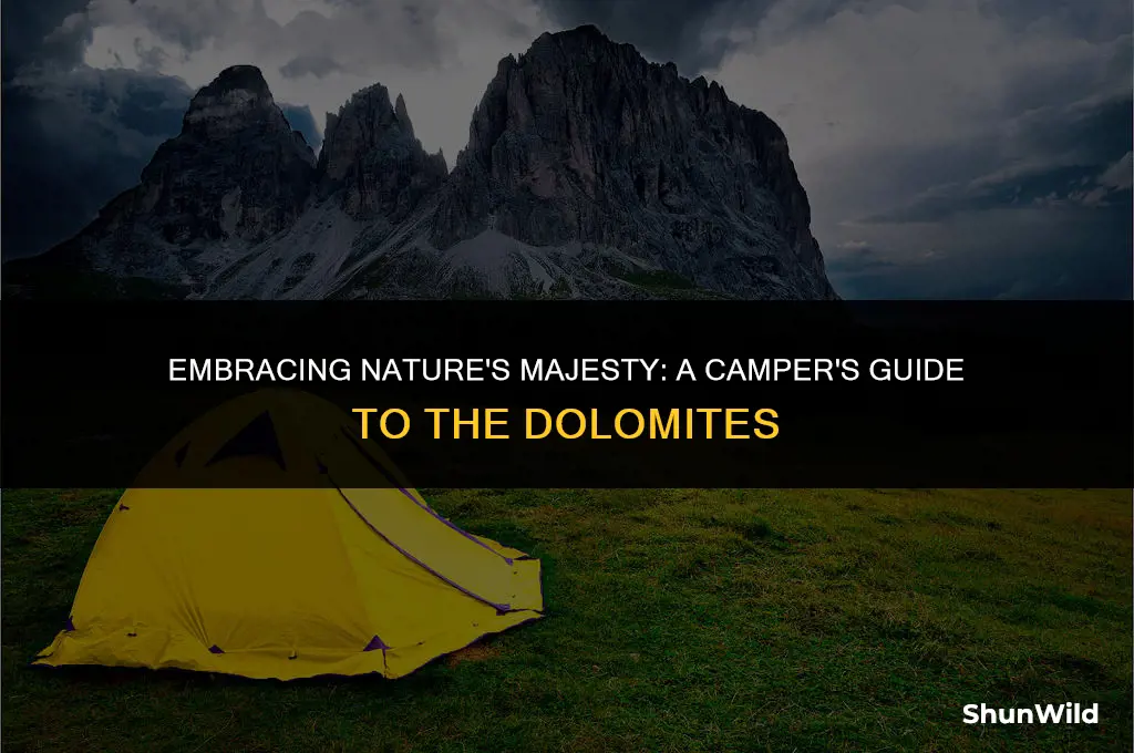 how to camp in the dolomites