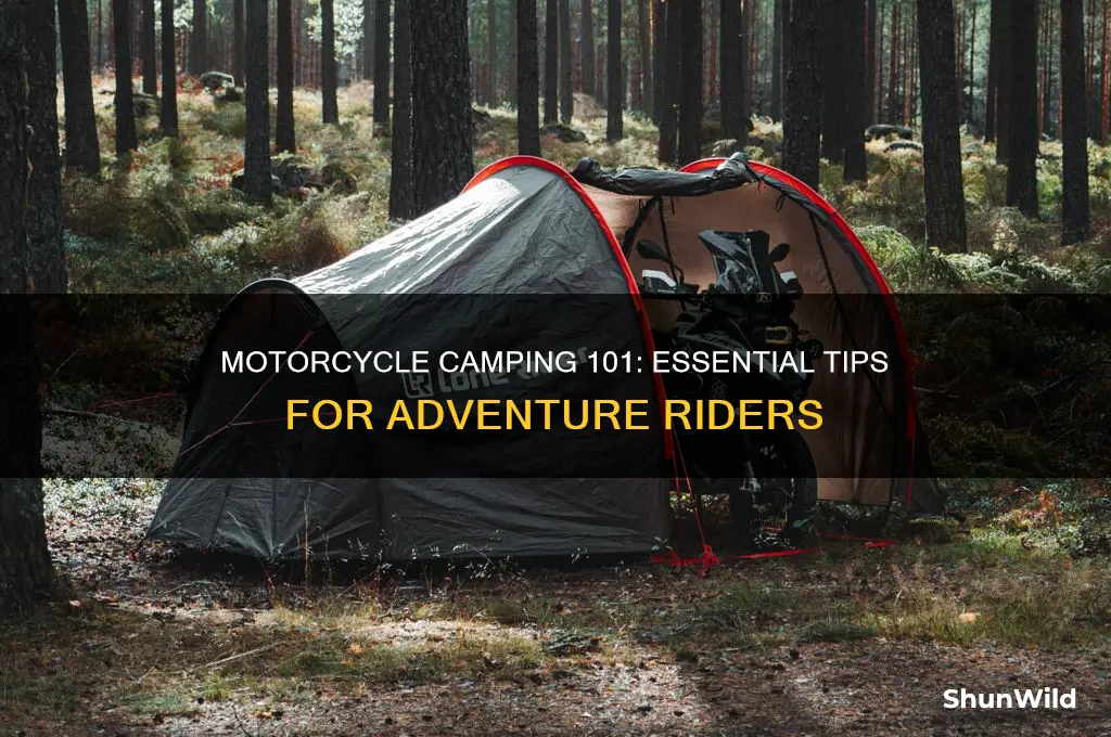 how to camp on motorcycle