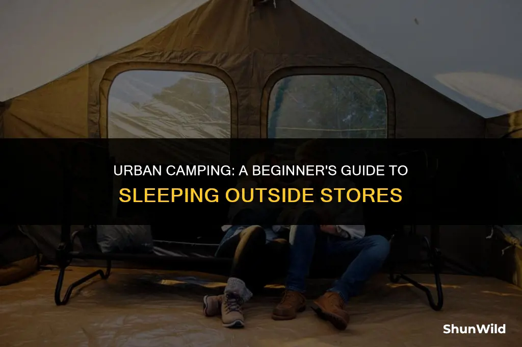how to camp outside a store