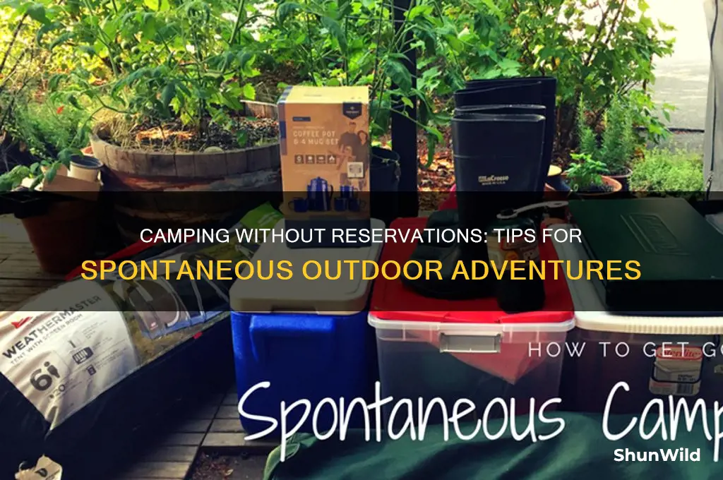 how to camp without reservations