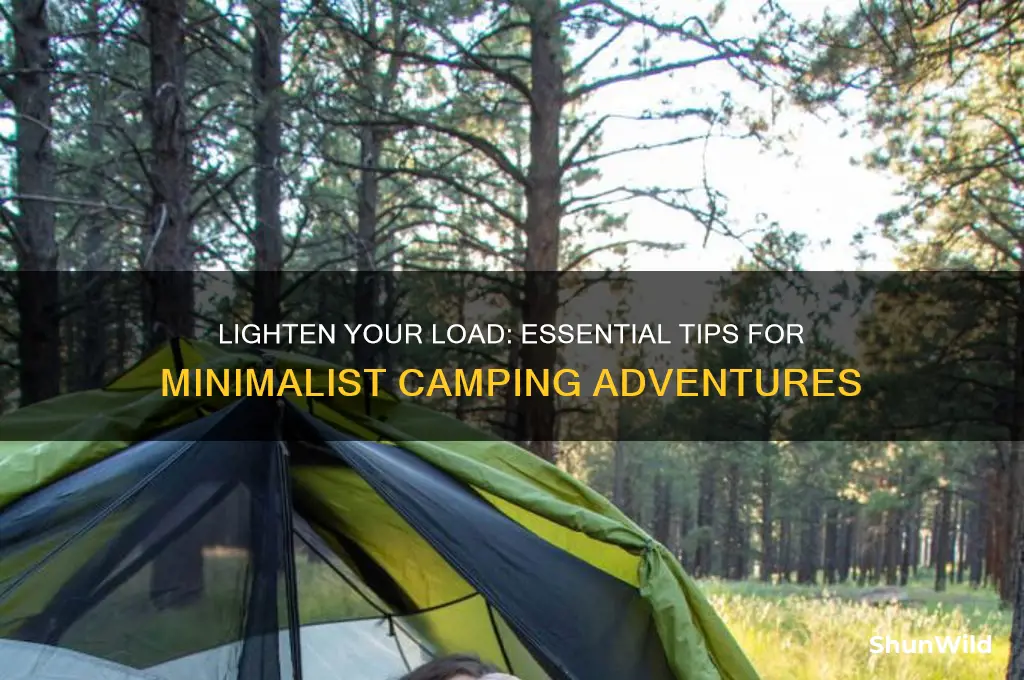 how to camp without taking so much stuff
