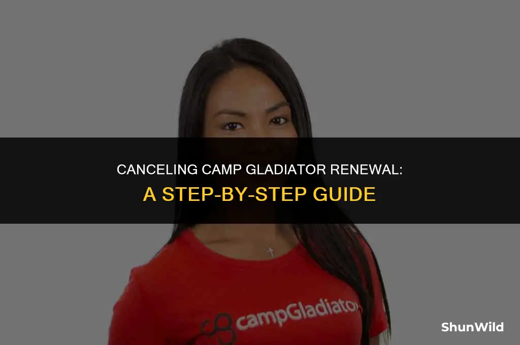 how to cancel camp galdiator renew