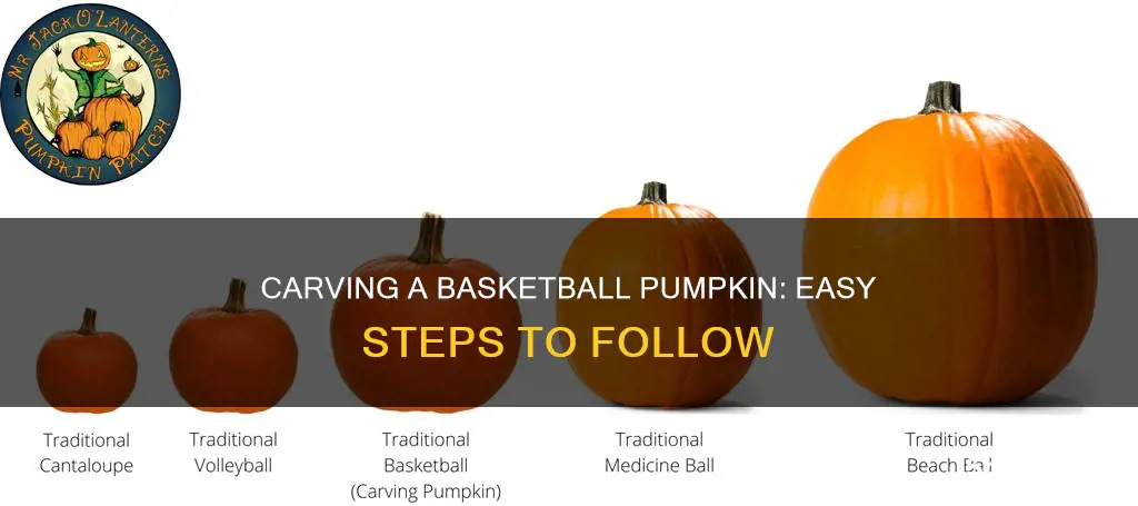 how to carve a basketball in a pumpkin