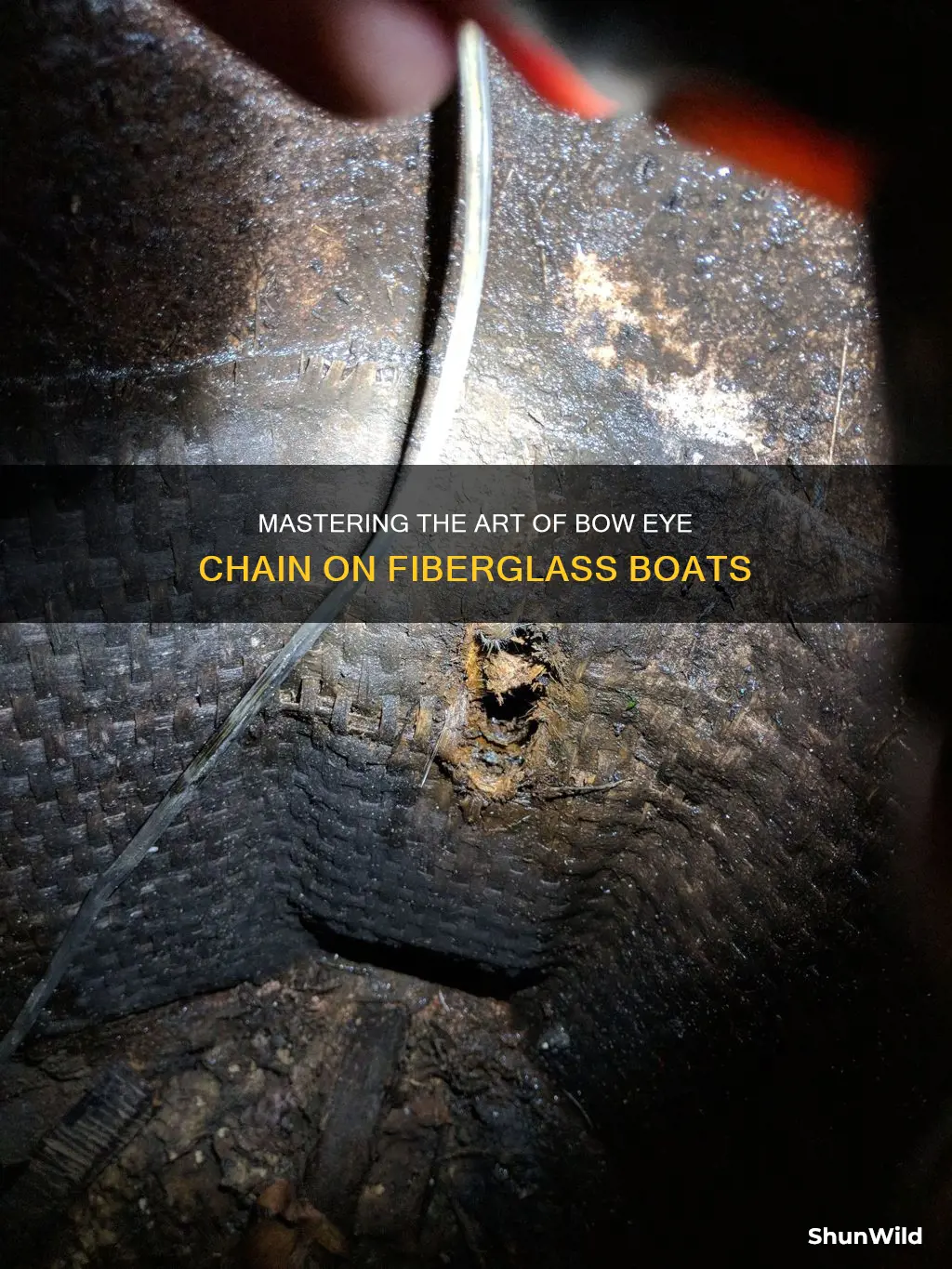 how to chain bow eye on fiberglass boat