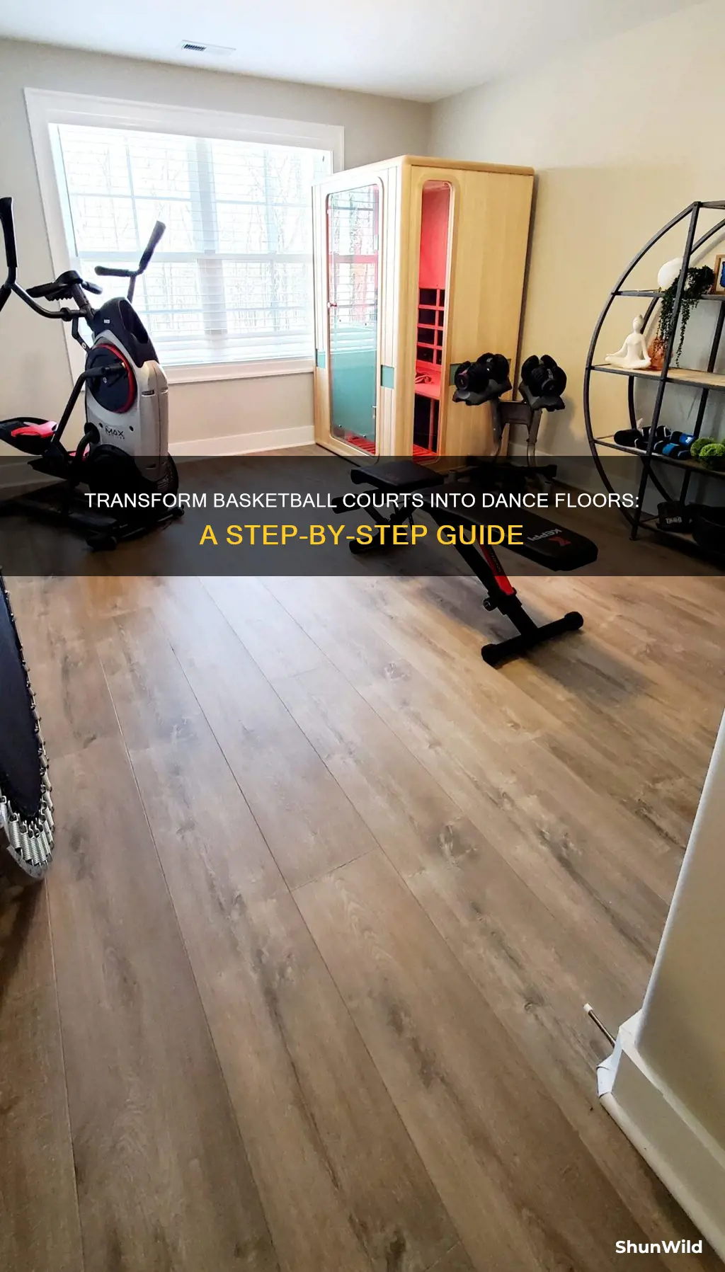 how to change a basketball floor into a dance floor