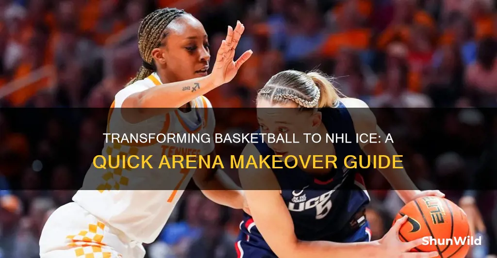 how to change basketball to nhl floor