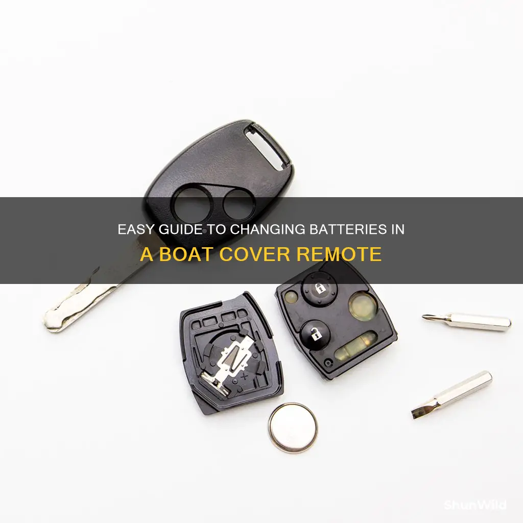 how to change batteries in a coverless boat cover remote