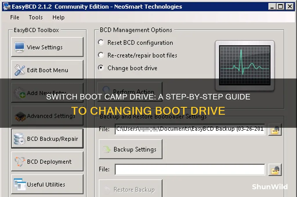 how to change boot drive in boot camp