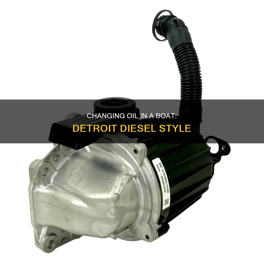 how to change oil detroit diesel in a boat engine