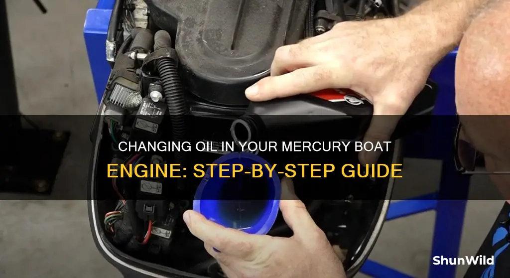 how to change the oil on a mercury boat engine