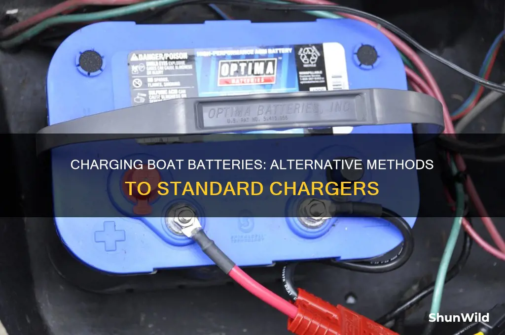 how to charge a boat battery without a charger