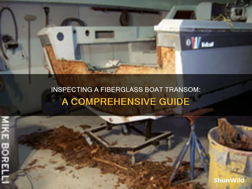 how to check a fiberglass boat transom
