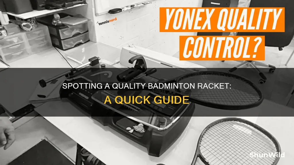 how to check badminton racket quality