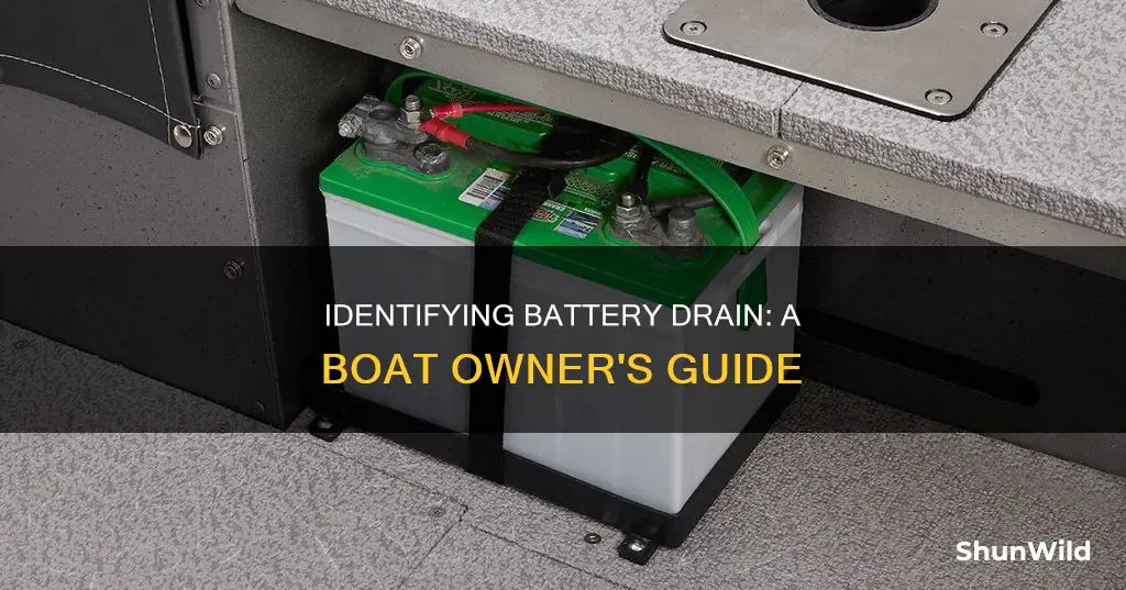 how to check battery drain on boat