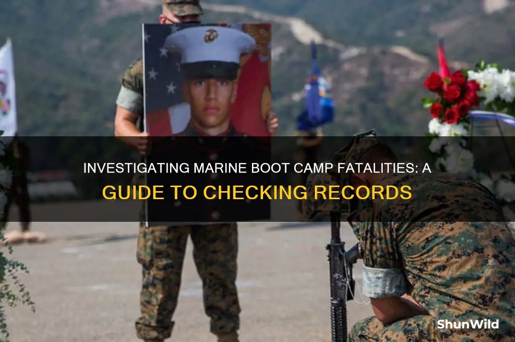 how to check for deaths at marine boot camp