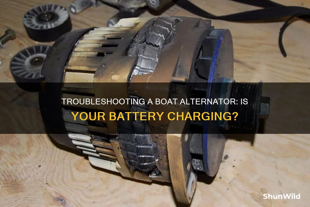 how to check if boat alternator is charging battery