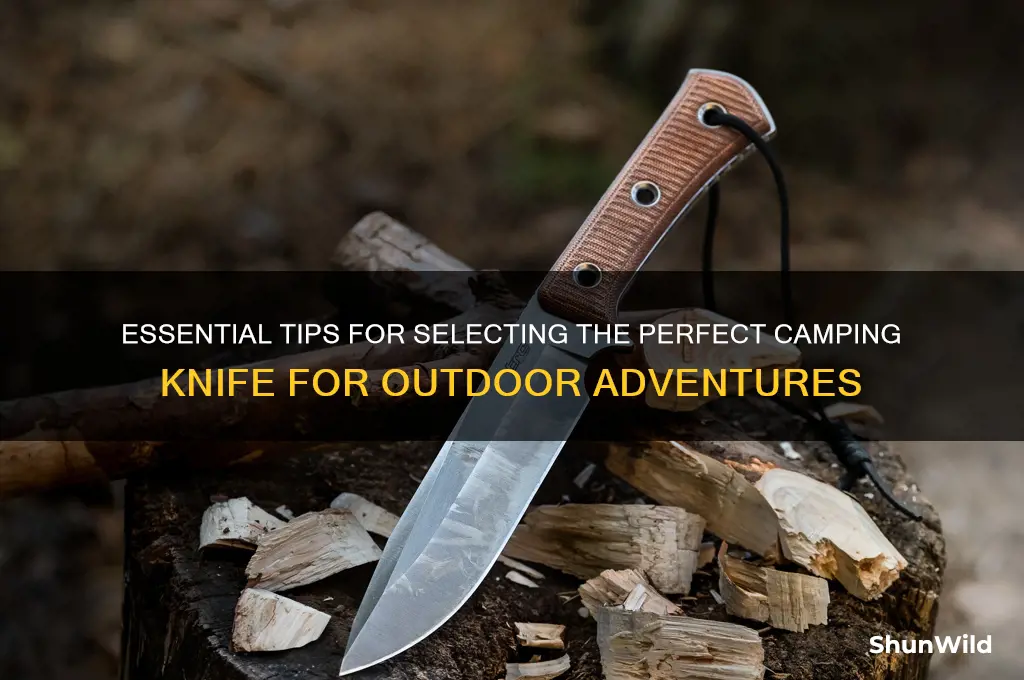 how to choose camping knife
