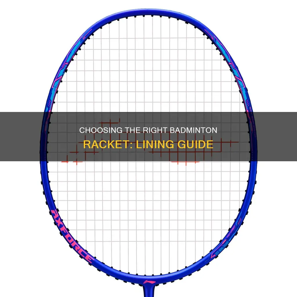 how to choose lining badminton racket