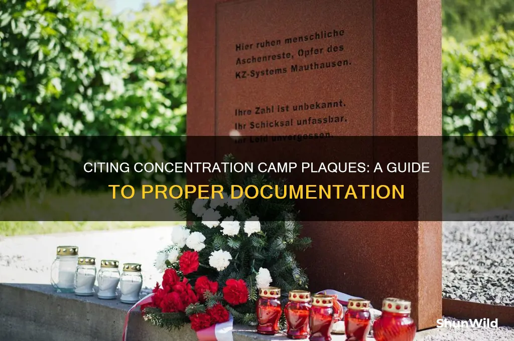 how to cite a plaque in a concentration camp