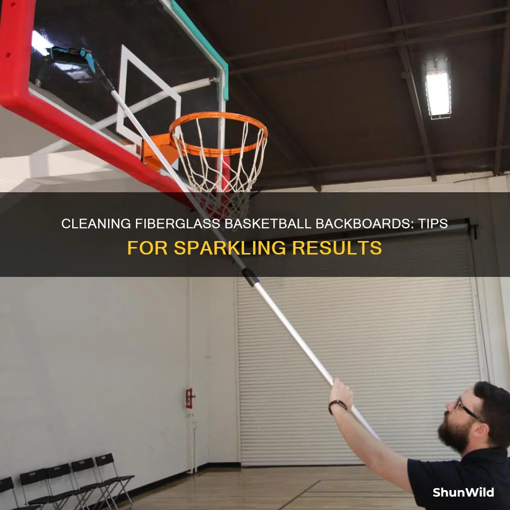 how to clean a fiberglass basketball backboard