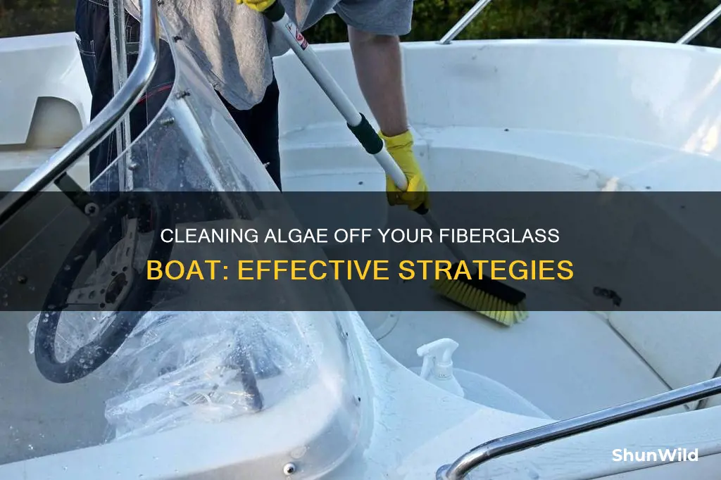 how to clean algae off fiberglass boat