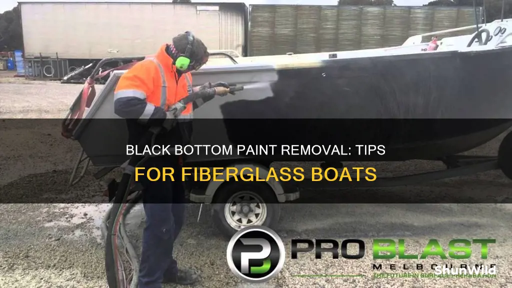 how to clean black bottom paint off boat fiberglass