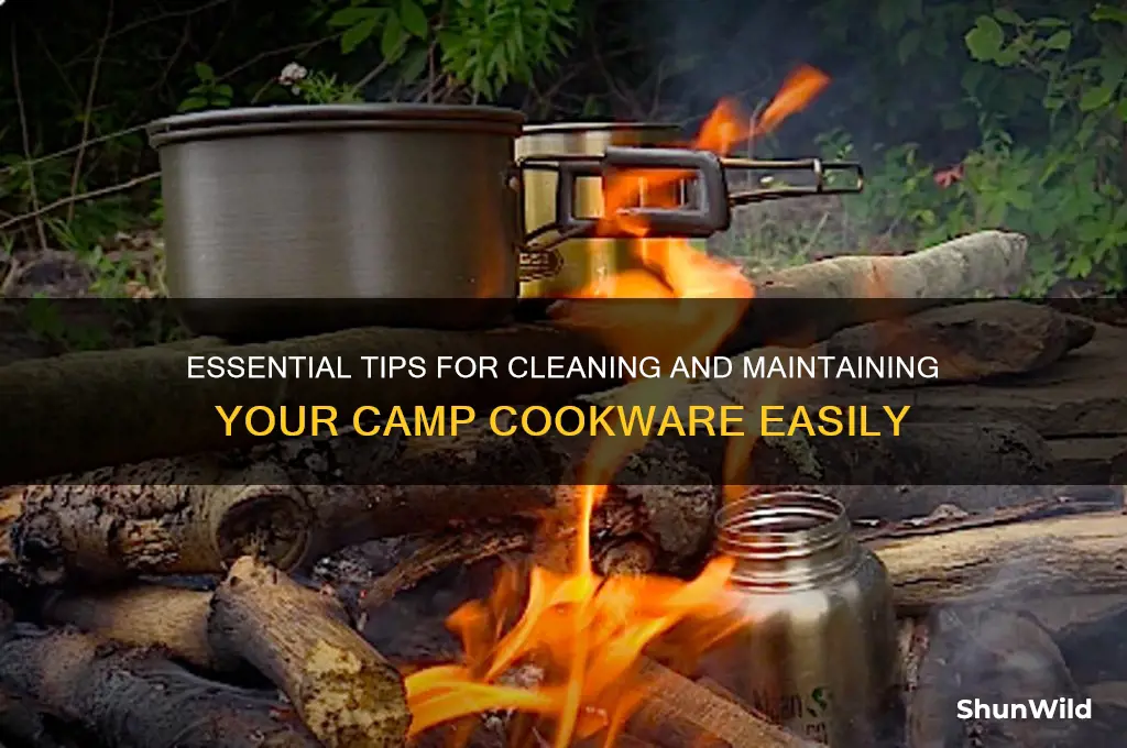 how to clean camp cookware
