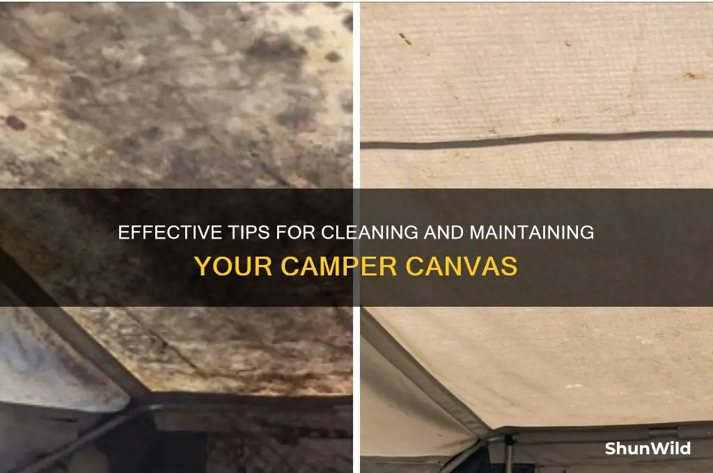 how to clean camper canvas