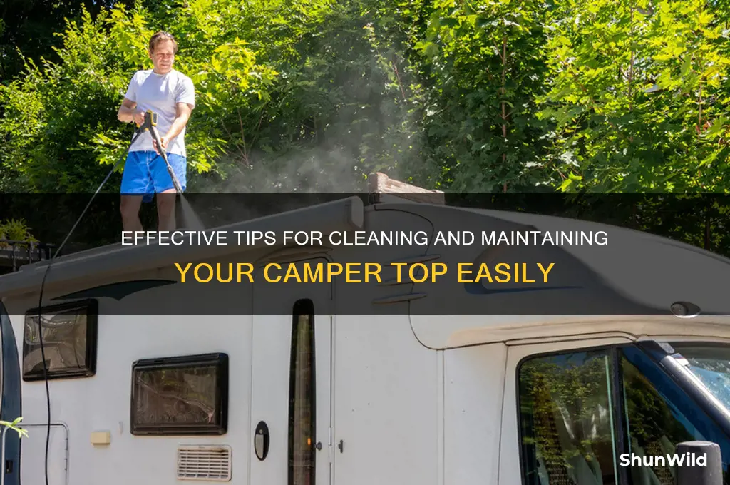 how to clean camper top