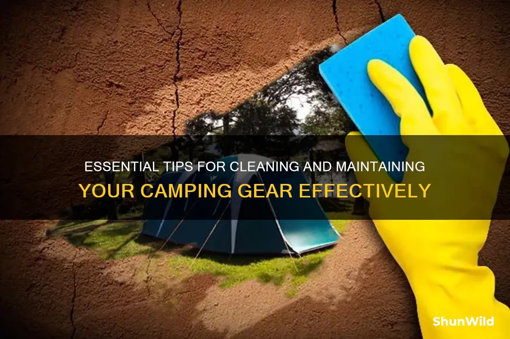 how to clean camping gear