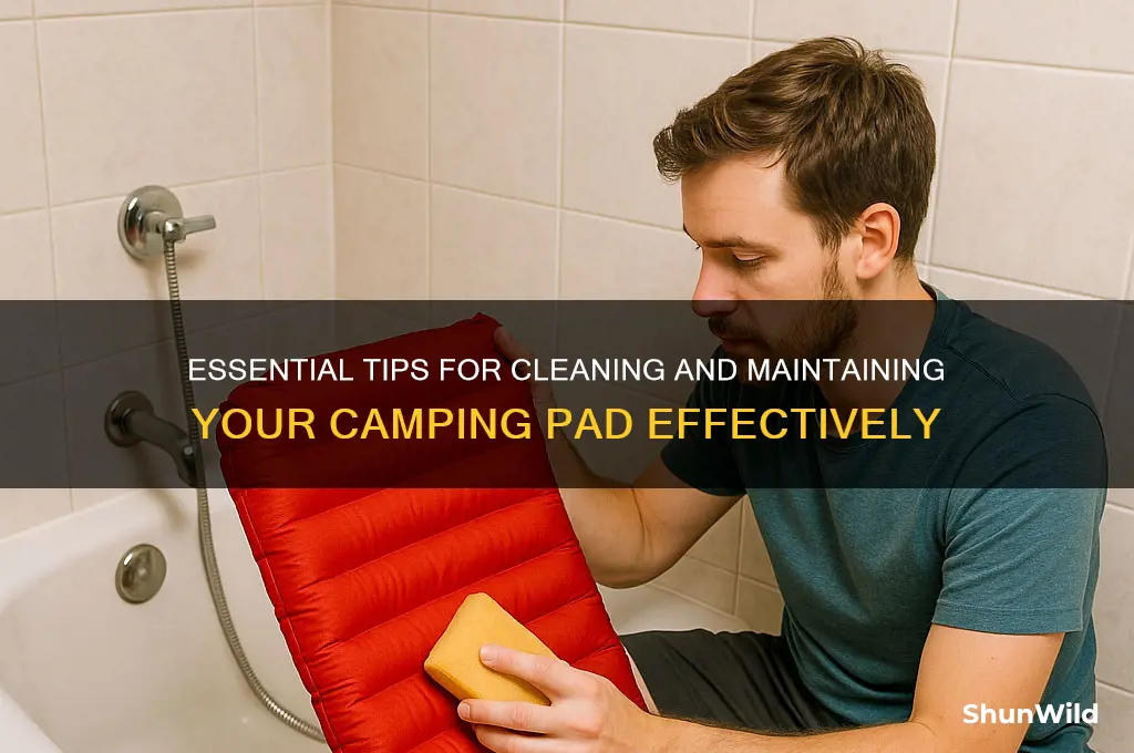 how to clean camping pad