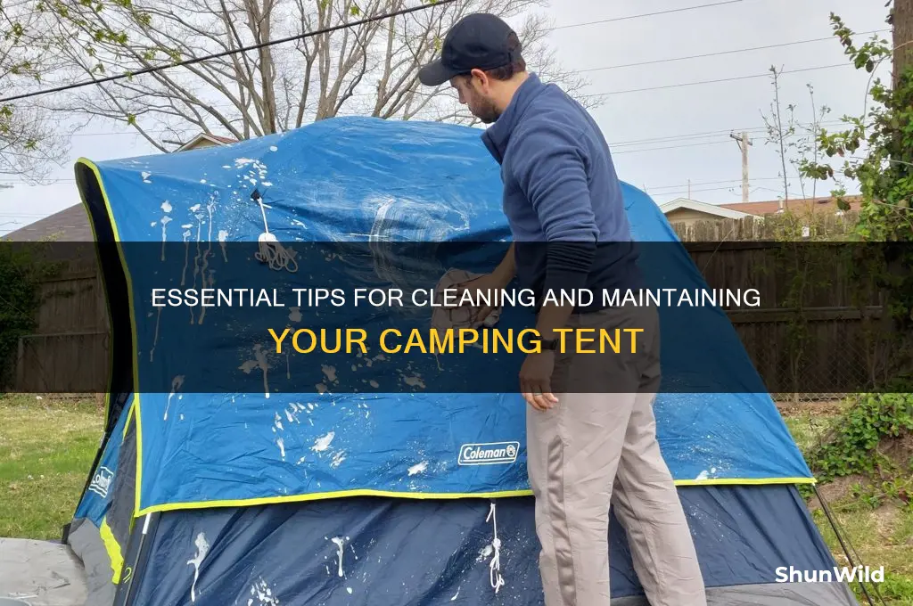 how to clean camping tent