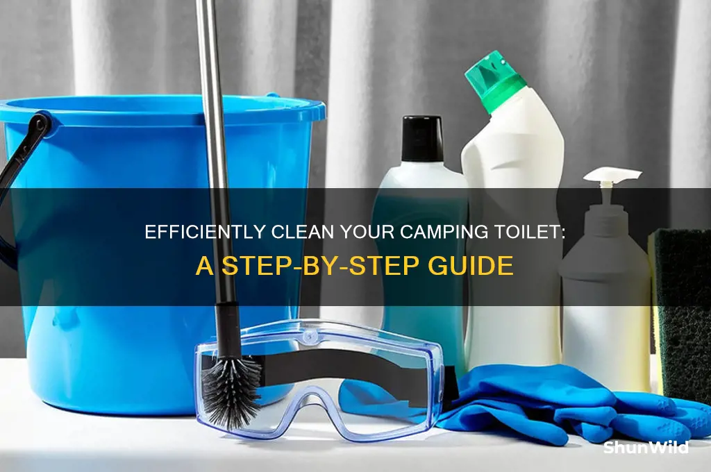 how to clean camping toilet