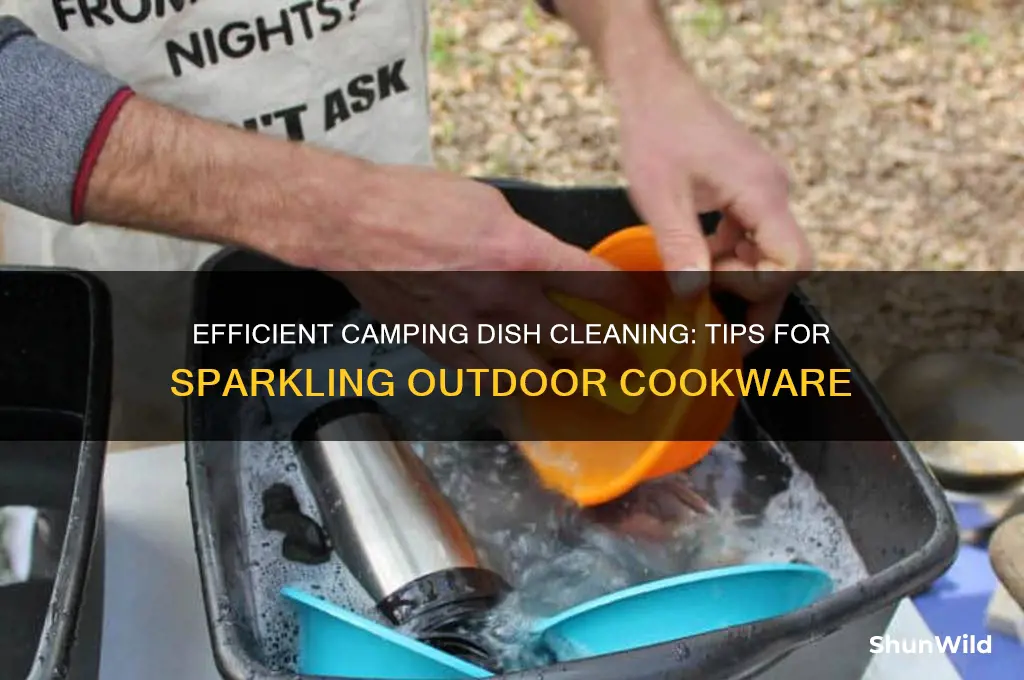 how to clean dishes camping