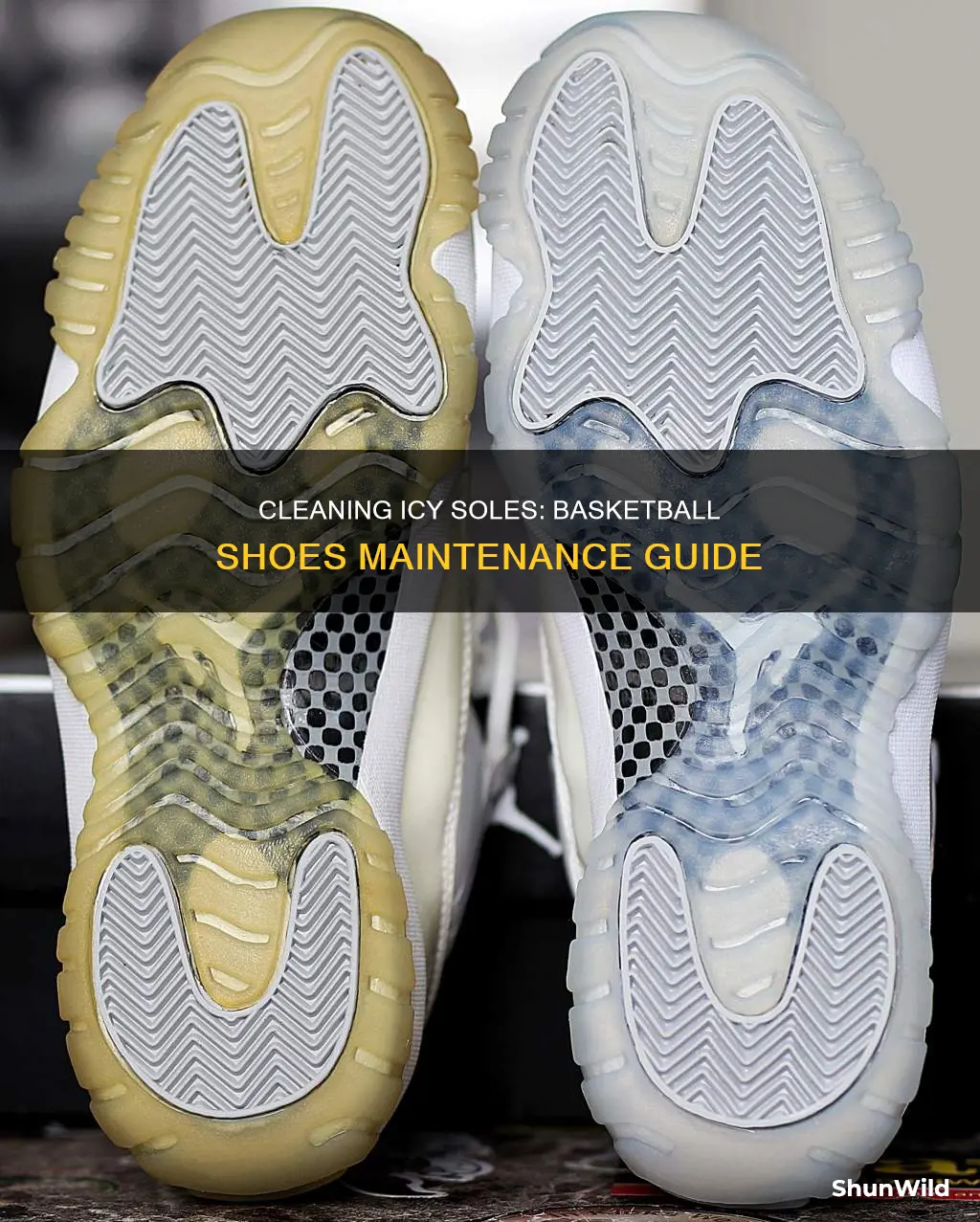 how to clean icy sole of basketball shoes