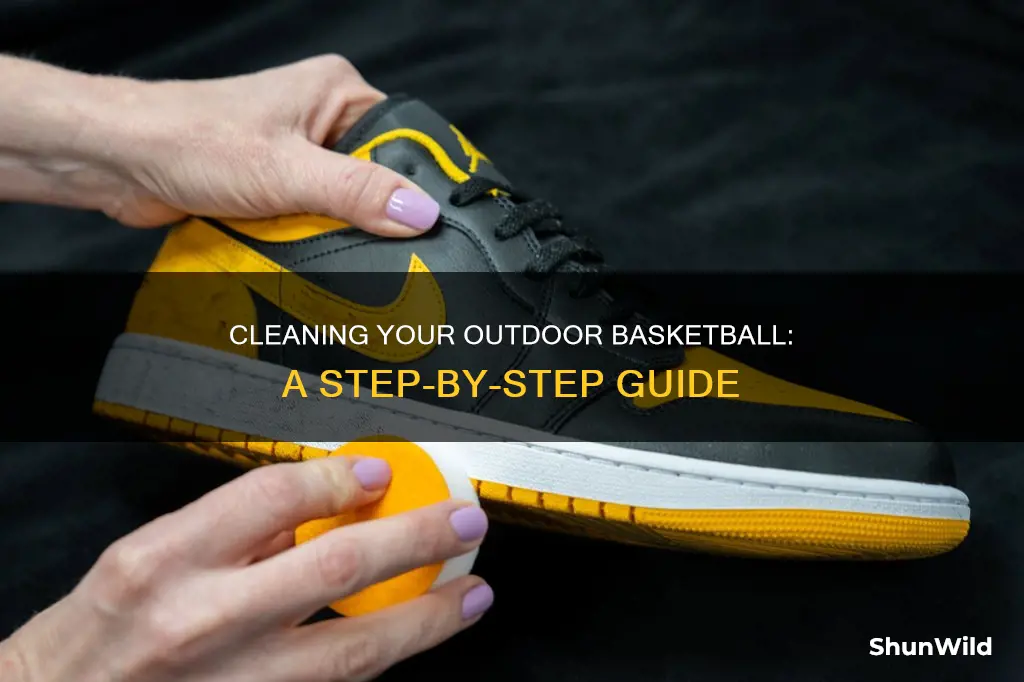 how to clean outdoor basketball